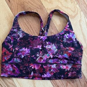 Pink red purple black energy bra longline size 8